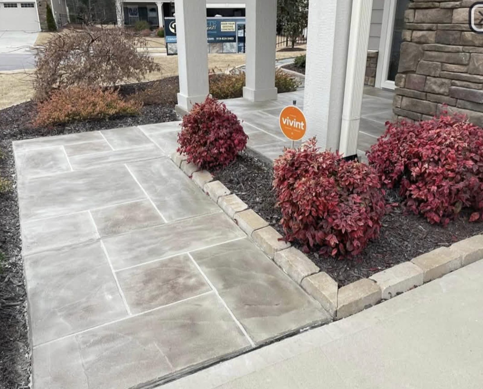 Spray texture driveway overlay