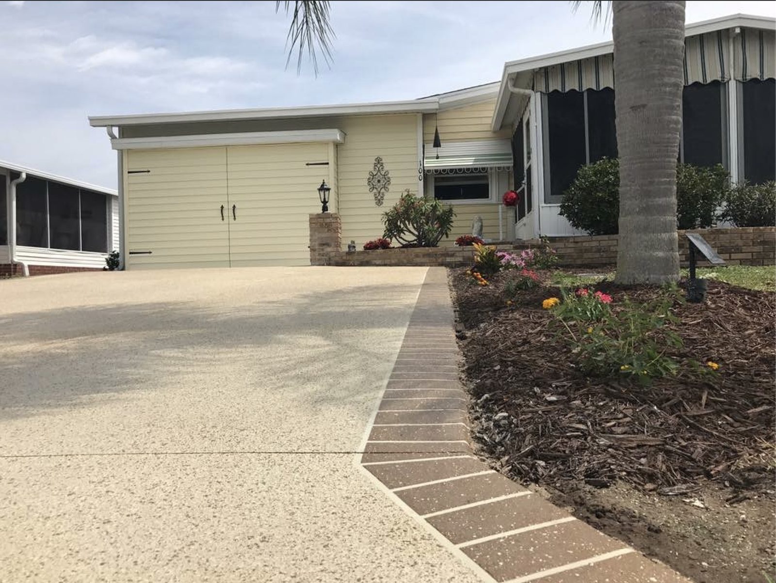 Resurfaced walkway and porch